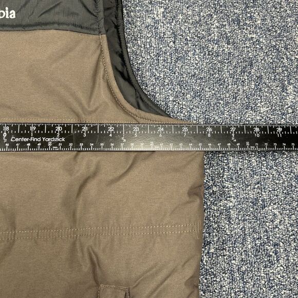 Columbia Vest Men XL Black Gray Puffer Jacket Water Resistant Thermal $120 MSRP - Picture 9 of 12